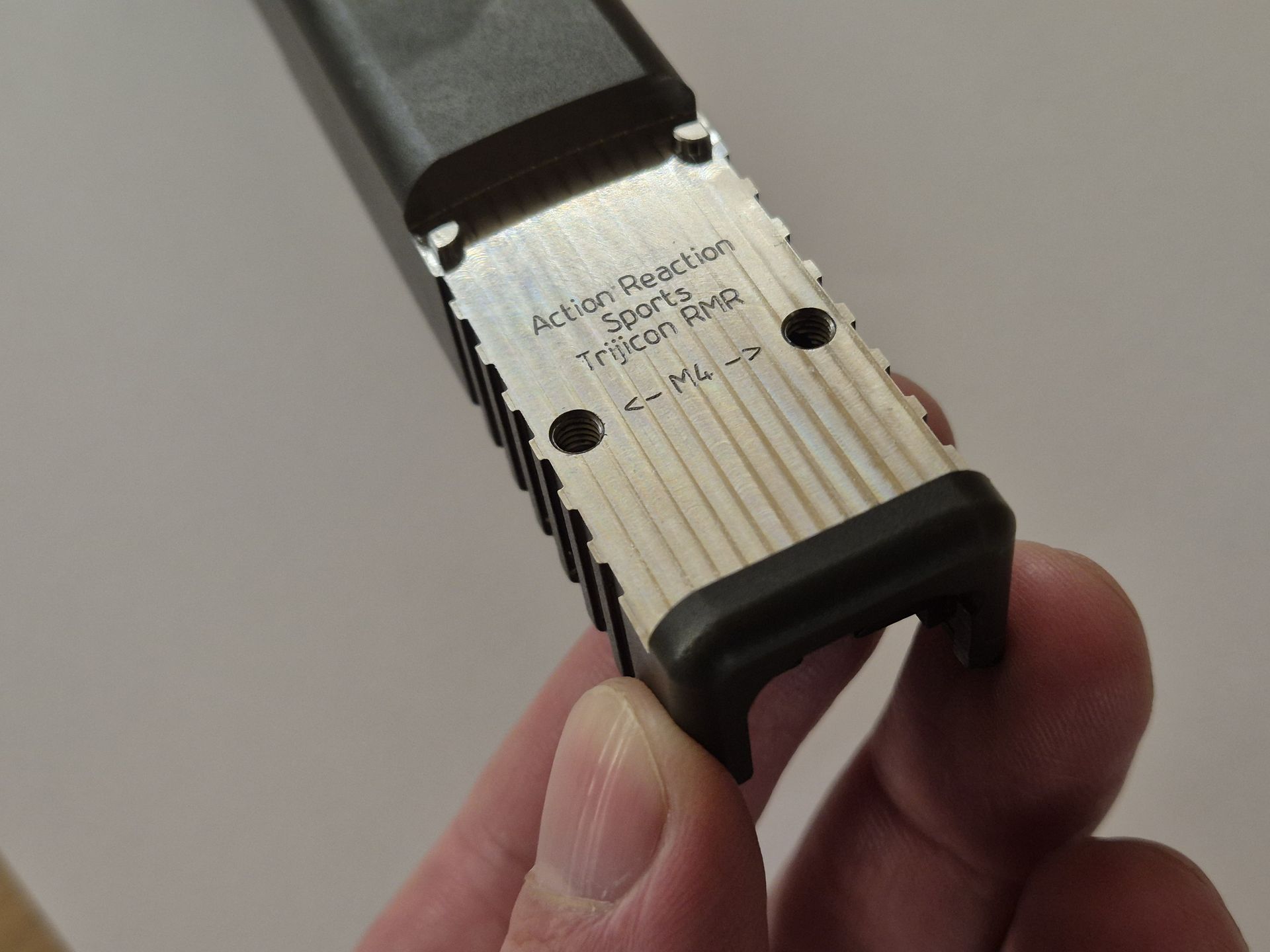 Trijicon RMR footprint fräst i Glockmantel, kompatibelt med tex Holosun 507comp