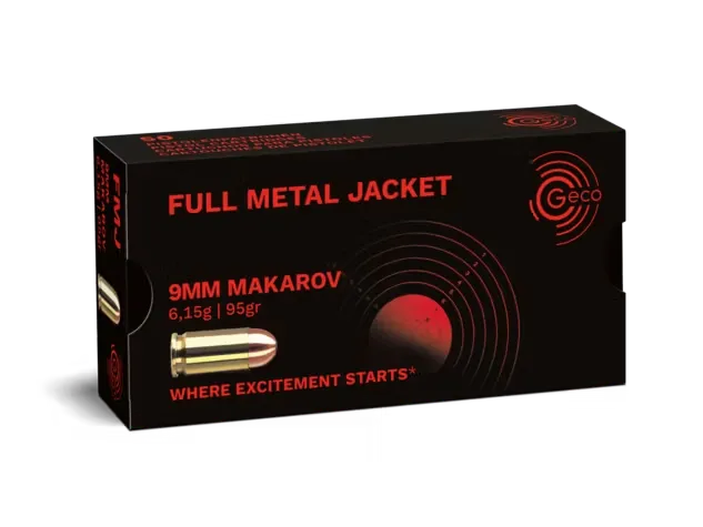 GECO PATRON 9MM MAKAROV FMJ
